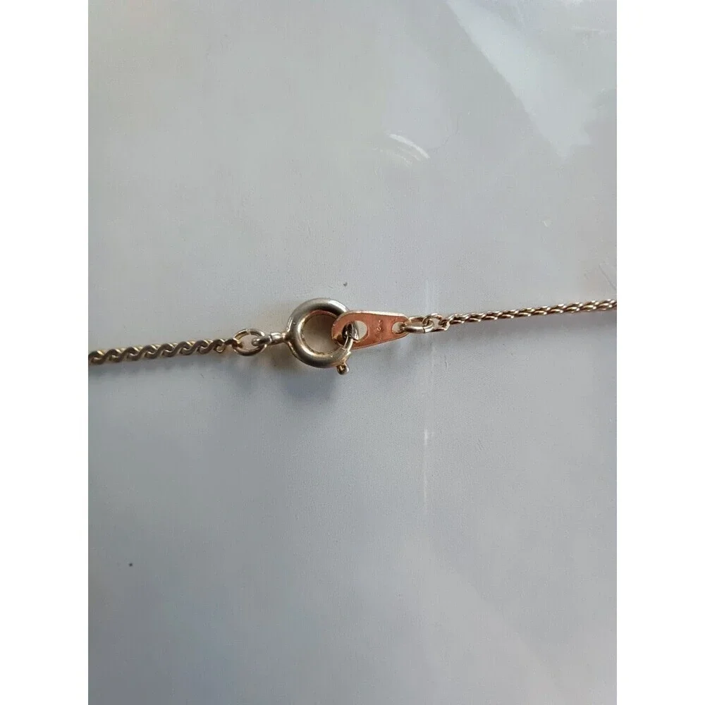 Vtg Estate Avon Beige Cross Necklace Religious Pendant - Picture 3 of 8